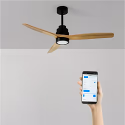 Ventilateur de plafond - WIND STYLANCE - 40W - Ø132 cm - Silencieux - Bois