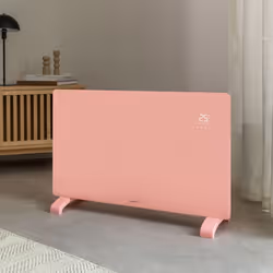 Convecteur électrique en verre WiFi - WARM CRYSTAL 2000W - Programmable - IP24 - Rose