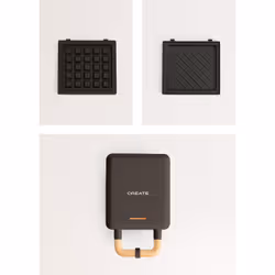 CREATE 211218 gaufrier et appareil à croque-monsieur 800 W Noir