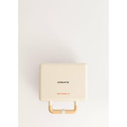 CREATE Stone Studio gaufrier et appareil à croque-monsieur 800 W Crème