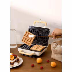 CREATE Stone Studio gaufrier et appareil à croque-monsieur 800 W Crème