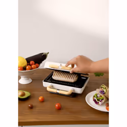CREATE Stone Studio gaufrier et appareil à croque-monsieur 800 W Crème