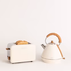 CREATE - PACK TOAST RETRO M Petit grille-pain à fentes larges + KETTLE RETRO 1.7 L Bouilloire