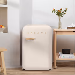 Réfrigérateur rétro - 107L - Esthétique années 50 - ECO Friendly - Compartimenté