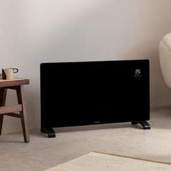 Convecteur électrique en verre WiFi - WARM CRYSTAL 2500W - Noir - Programmable - IP24