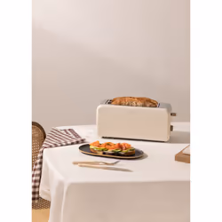 CREATE Toast Retro, 2 part(s), Crème, Acrylonitrile-Butadiène-Styrène (ABS), Acier, Boutons, Niveau, Rotatif, 1500 W, 220/240 ...