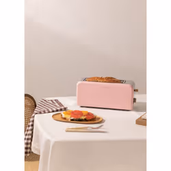 CREATE Toast Retro, 2 part(s), Rose, Acrylonitrile-Butadiène-Styrène (ABS), Acier, Boutons, Niveau, Rotatif, 1500 W, 220/240  ...