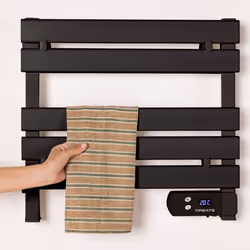 Porte-serviette électrique - WARM TOWEL MINI - 150W - Aluminium - Noir - Programmable