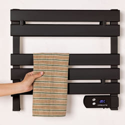 Porte-serviette électrique - WARM TOWEL MINI - 150W - Aluminium - Noir - Programmable