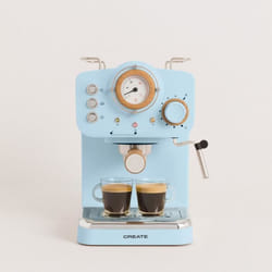 Cafetière Expresso - THERA RETRO - 20 Bars - Réservoir 125L - Bleu Pastel