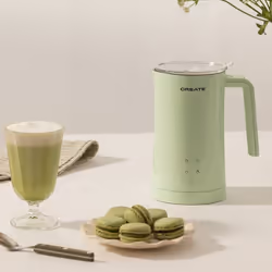 Mousseur à Lait et Chauffe-Lait - Studio - 580ml - 4 Programmes - Sécurité Triple - vert pastel
