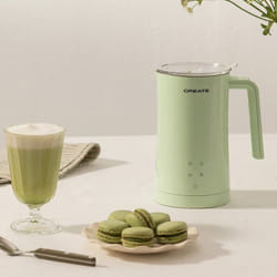 Mousseur à Lait et Chauffe-Lait - Studio - 580ml - 4 Programmes - Sécurité Triple - vert pastel