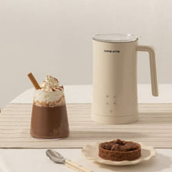 Mousseur à Lait et Chauffe-Lait - Studio - 580ml - 4 Programmes - Sécurité Triple - Beige