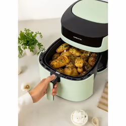 CREATE Fryer Air Pro Large Unique 6,2 L Autonome 1800 W Friteuse d’air chaud Noir, Vert clair