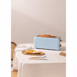 CREATE Toast Retro, 2 part(s), Bleu, Acrylonitrile-Butadiène-Styrène (ABS), Acier, Boutons, Niveau, Rotatif, 1500 W, 220/240  ...