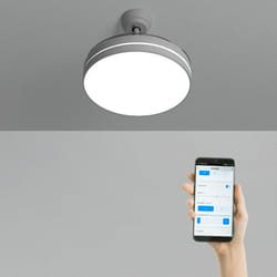 Ventilateur de plafond - WIND CLEAR - Silencieux - Lames rétractables - LED 36W - Ø108cm - 6 vitesses - Blanc