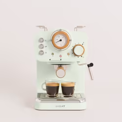 Cafetière Expresso - THERA RETRO - 20 Bars - Réservoir 125L - Vert Pastel