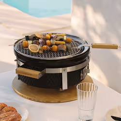 Barbecue Kamado Hibachi - Grill et Plancha - Céramique - Compact et Sécurisé