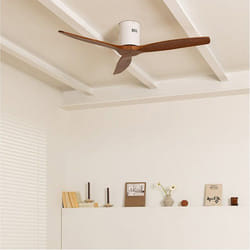 Ventilateur de plafond - WIND CALM - Ø132 cm - Silencieux - 40W - Bois -Blanc