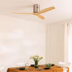Ventilateur de plafond - WIND CALM - Silencieux 40W - Ø132 cm - Bois - Option LED et Wi-Fi