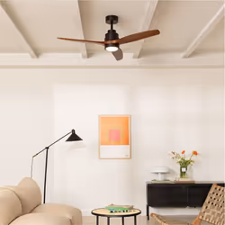 Ventilateur de Plafond - WIND STYLANCE - CREATE - Ø132 cm - Bois - Silencieux - 6 Vitesses - Télécommande - Multicolore