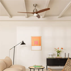 Ventilateur de Plafond - WIND STYLANCE - 40W - Silencieux - Ø132 cm - Bois - Télécommande - CREATE