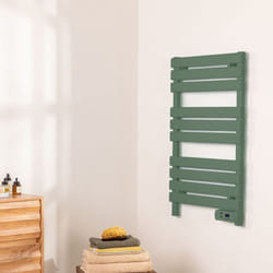 Sèche-serviettes électrique - WARM TOWEL - 500W - Mural ou au sol - Minuterie 8h - Écran LCD