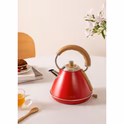 CREATE Retro, 1 L, 1200 W, Rouge, Acrylonitrile-Butadiène-Styrène (ABS), Acier, Indicateur de niveau d'eau, Filtrage