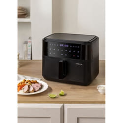 CREATE - Friteuse sans huile 10 L avec séparateur Noir - FRYER AIR DUAL