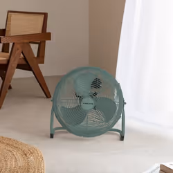 Ventilateur de sol industriel - AIR FLOOR RETRO - 12/16 - Moteur cuivre - 3 vitesses - Silencieux - bleu canard