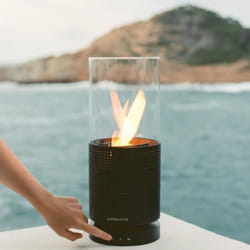 Haut-parleur Bluetooth - CREATE - SPEAKER FIRE - Flamme bioéthanol - Éclairage LED - 35W