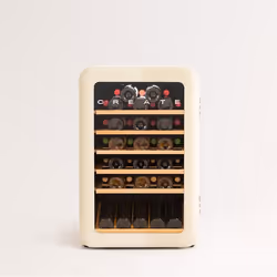 Vinoteca électrique rétro - 12 45 ou 76 bouteilles - Balda hêtre - Température 4-22°C