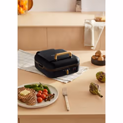 Grill Multifonction - Stone Studio Pro - Ouverture 180 degres - Température Ajustable - Revêtement Antiadhésif