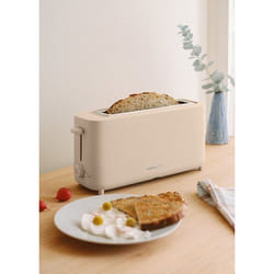 Grille-pain - Toast Studio - 750W - 6 Niveaux - Beige Sable - Sécurité Antidérapante