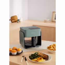 Friteuse sans huile - Air Fryer Mist - 42 L - Vaporisateur deau - Écran tactile - Vert sauge