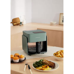 Friteuse sans huile - Air Fryer Mist - 42 L - Vaporisateur deau - Écran tactile - Vert sauge