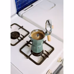 Cafetière italienne - Thera Moka Retro - Aluminium - 6 et 9 tasses - Non induction