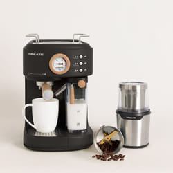Machine à expresso semi-automatique - THERA RETRO PRO - 20 bars - Chauffe-eau inox - Réservoir 1.5L