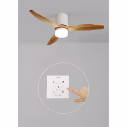 Ventilateur de Plafond - WIND CALM LINE - 40W - Silencieux - Ø132 cm - Bois FSC - LED 15W