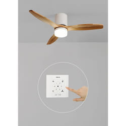 Ventilateur de Plafond - WIND CALM LINE - 40W - Silencieux - Ø132 cm - Bois FSC - LED 15W