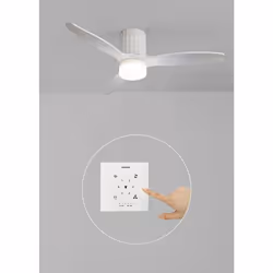 Ventilateur de Plafond - WIND CALM LINE - Silencieux 40W - Ø132 cm - Bois FSC - LED 15W