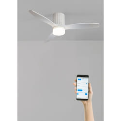 Ventilateur de Plafond - WIND CALM LINE - Silencieux 40W - Ø132 cm - Bois - LED 15W - 6 Vitesses