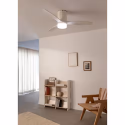 Ventilateur de Plafond - WIND CALM LINE - 40W - Silencieux - Ø132 cm - Bois - LED 15W