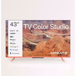 Téléviseur QLED 4K - Color Studio - Écran Antireflet - Cadre Personnalisable - Dolby Vision - 109 cm