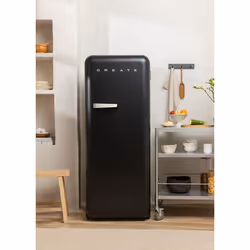 Réfrigérateur rétro - 281 L - Design années 50 - Noir - ECO Friendly
