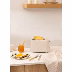 Grille-pain - Toast Studio - 750W - 6 Niveaux - Sécurité Antidérapante - Beige