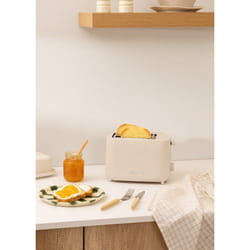 Grille-pain - Toast Studio - 750W - 6 Niveaux - Sécurité Antidérapante - Beige