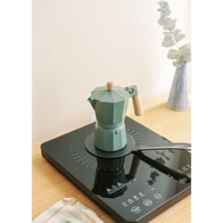 Cafetière italienne - Thera Moka Retro - 6 tasses - Aluminium - Vert sauge