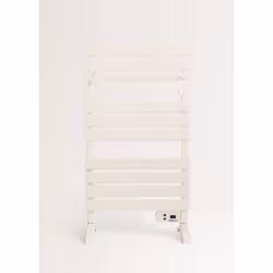 Sèche-serviettes électrique - WARM TOWEL - 500W - Blanc - Minuterie 8h - Installation murale ou au sol
