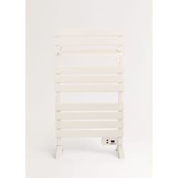Sèche-serviettes électrique - WARM TOWEL - 500W - Blanc - Minuterie 8h - Installation murale ou au sol